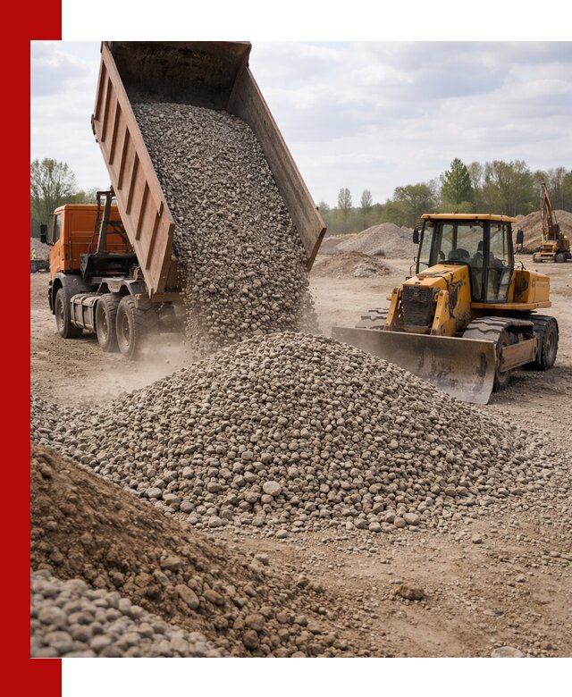Доставка гравийного щебня фракции 40-70 в Ярцеве