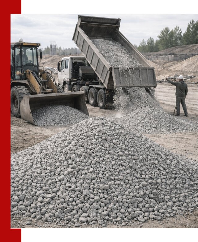 Доставка известнякового щебня фр. 5–20 в Ярцеве