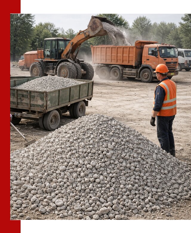 Доставка известнякового щебня фракция 20–40 в Ярцеве