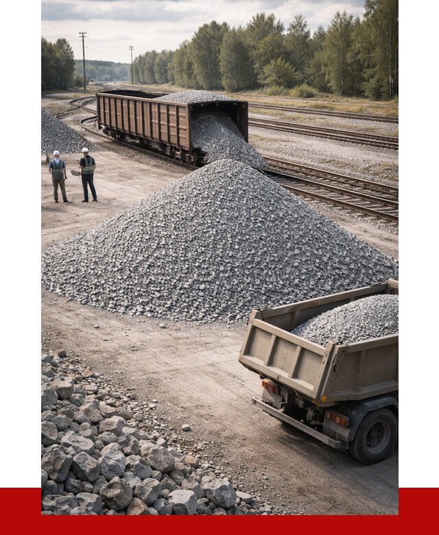 Железнодорожный щебень 20-60 в Ярцеве от 1730 р. | ПРОНЕРУДРцв