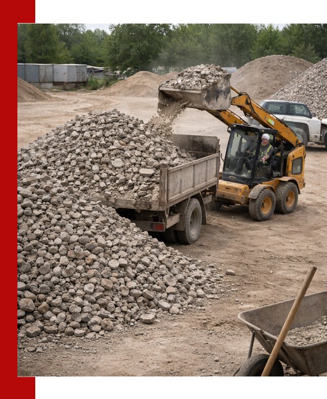 Доставка вторичного щебня в Ярцеве для строительных работ