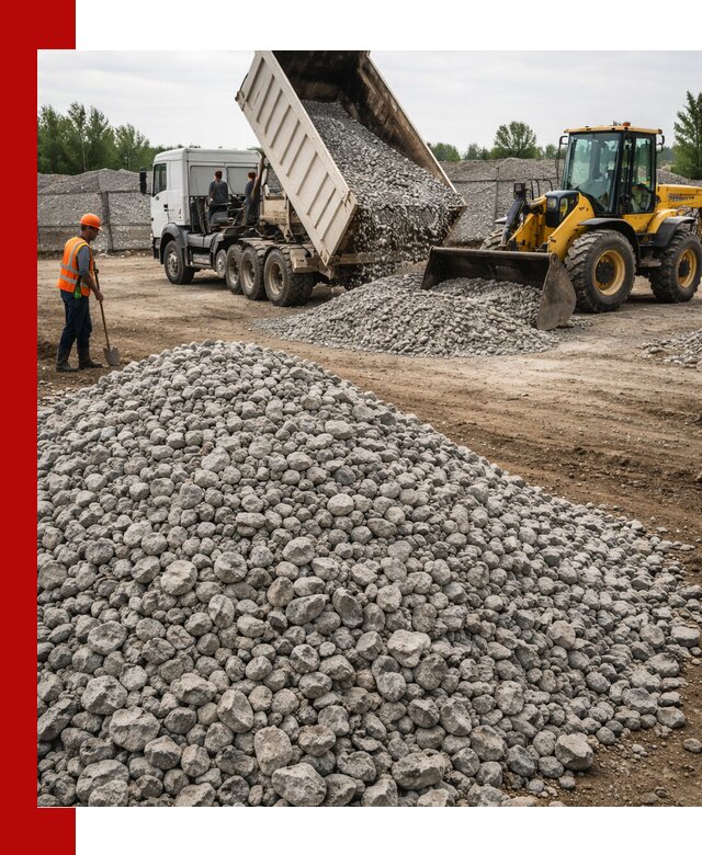 Доставка бетонного щебня фракции 40-70 в Ярцеве