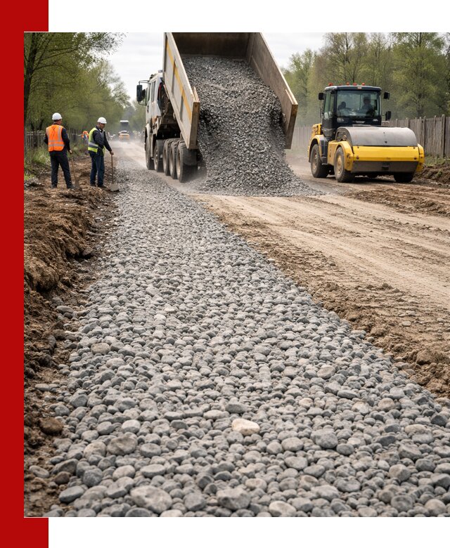 Доставка щебня для отсыпки дорог в Ярцеве высокого качества