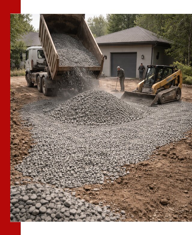 Щебень для парковки в Ярцеве: доставка и укладка качественного материала