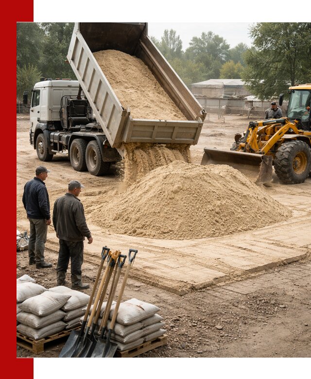 Доставка мытого песка в Ярцеве с самосвалами по выгодной цене