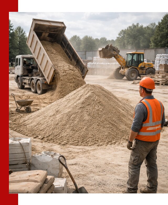 Доставка строительного песка с самосвалом в Ярцеве