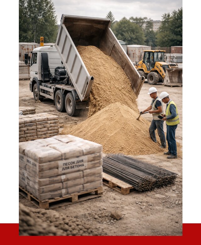 Песок для бетона в Ярцеве от 2544 р. с доставкой, ПРОНЕРУДРцв