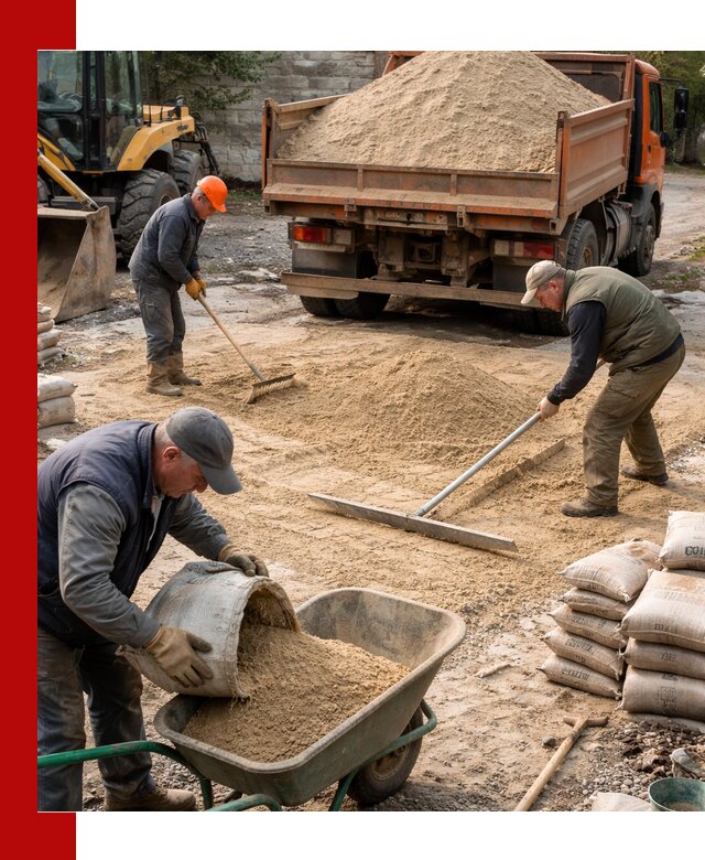 Поставка песка для стяжки в Ярцеве с быстрой доставкой