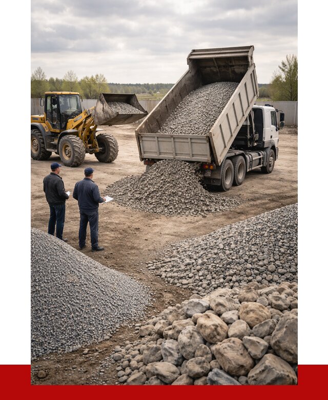 Гравий и камень с доставкой в Ярцеве от 4273 р. - ПРОНЕРУДРцв
