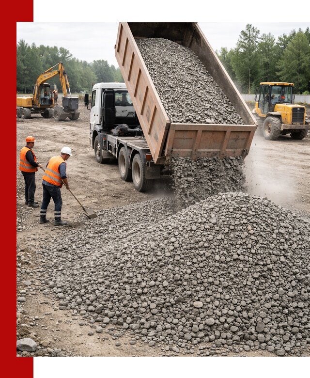 Доставка гравия фракции 40-70 в Ярцеве оптом и в розницу