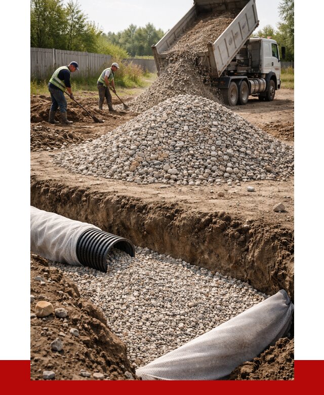 Гравий для дренажа в Ярцеве от 2238 р., доставка ПРОНЕРУДРцв