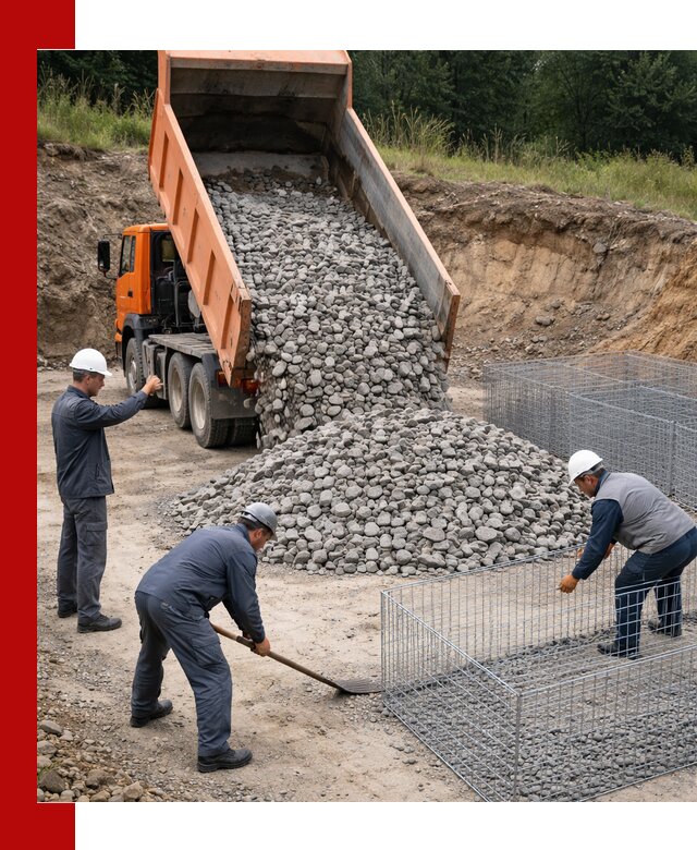 Камень для габионов с доставкой в Ярцеве быстро и надёжно