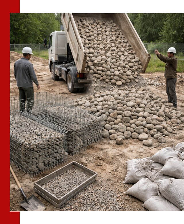 Камень для габионов фракция 70–151 в Ярцеве