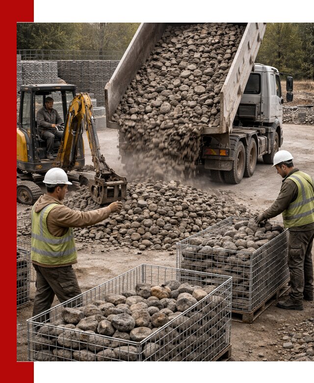 Камень для габионов фракция 100–201 в Ярцеве