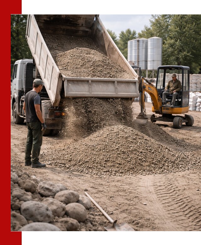 Доставка ПГС С3 в Ярцеве самосвалами и миксерами