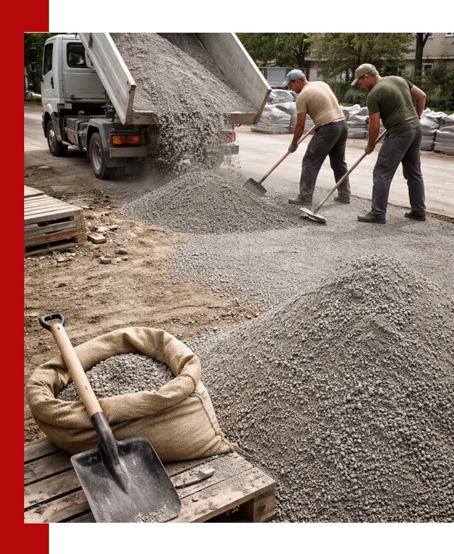 Отсев для тротуарной плитки в Ярцеве — доставка и укладка