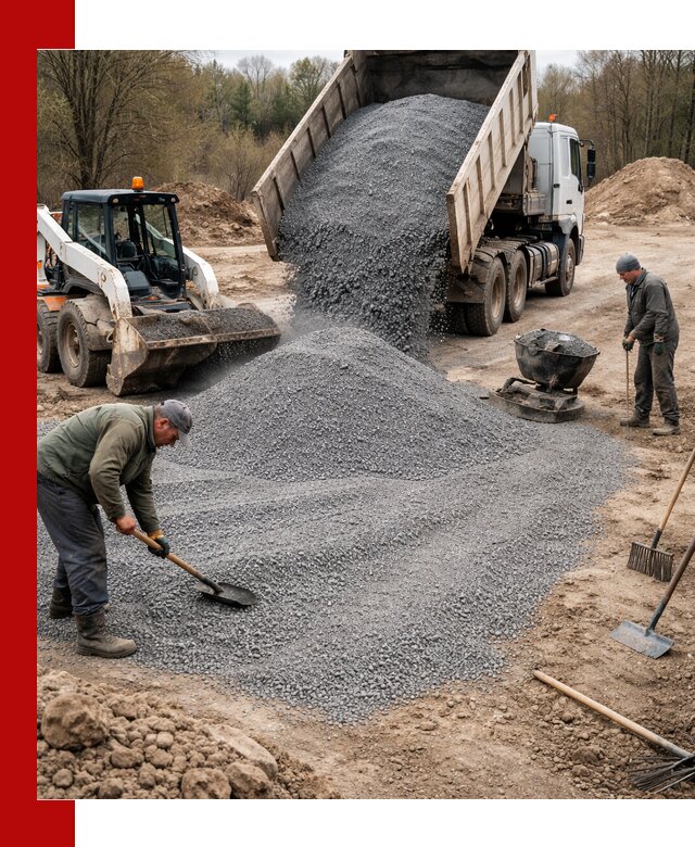 Отсев для подсыпки в Ярцеве — доставка и подсыпка на участок