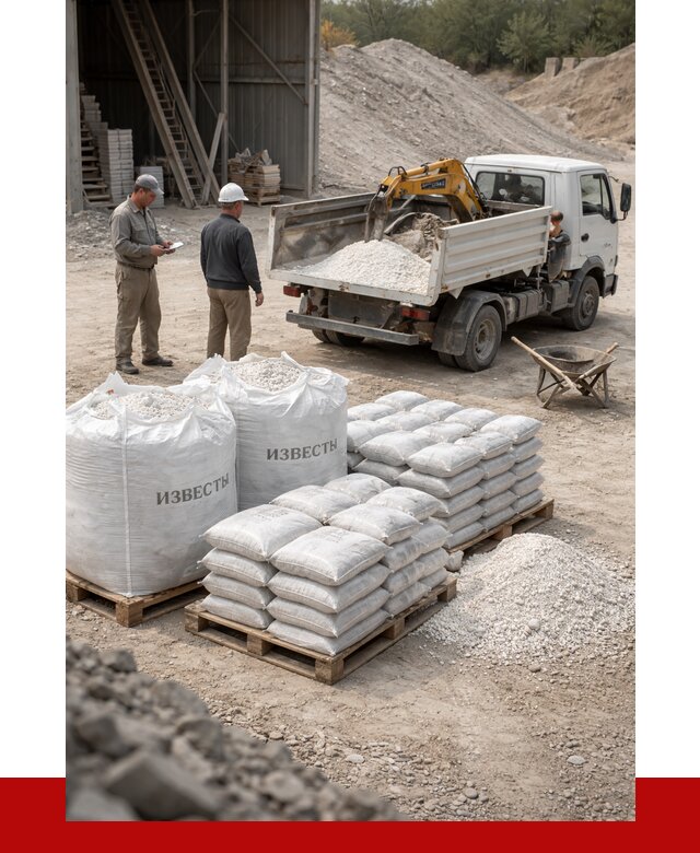 Известь строительная в Ярцеве с доставкой от 4273 р. | ПРОНЕРУДРцв