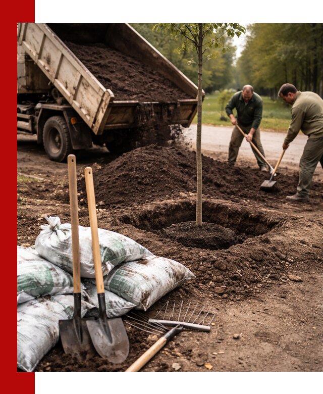 Грунт для посадки деревьев в Ярцеве — доставка и подготовка почвы