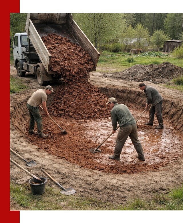 Купить качественную глину для пруда в Ярцеве