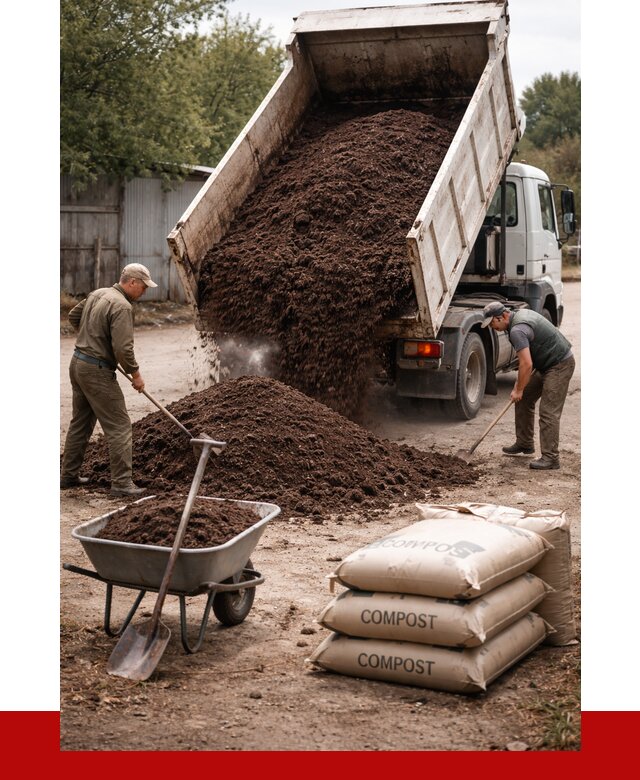 Купить компост в Ярцеве от 4273 р. за куб с доставкой | ПРОНЕРУДРцв