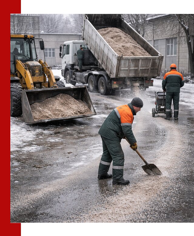 Реагент против гололеда с доставкой и нанесением в Ярцеве