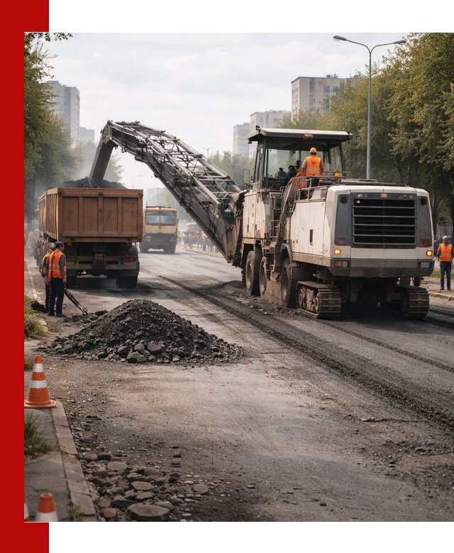 Фрезерованный асфальт в Ярцеве — удаление и вывоз старого покрытия