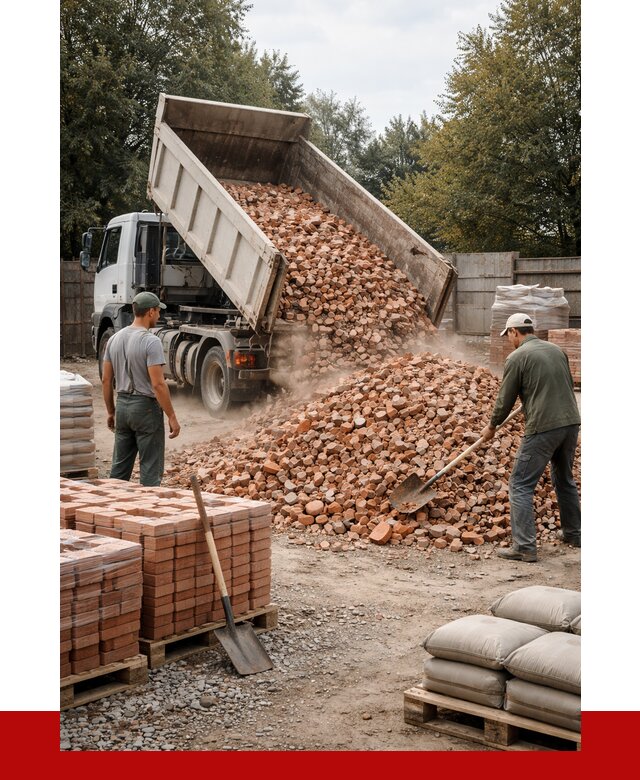 Бой кирпича в Ярцеве с доставкой от 4273 руб/куб | ПРОНЕРУДРцв