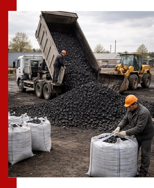 Доставка каменного угля в Ярцеве оптом и в розницу