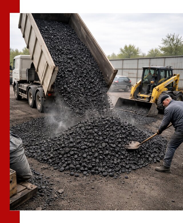 Доставка угля орех в Ярцеве оптом и в розницу