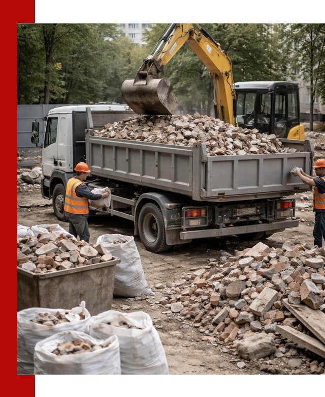 Вывоз строительного мусора в Ярцеве с самосвалами и контейнерами