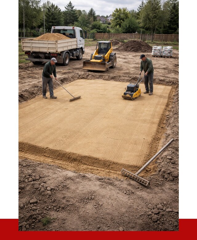 Устройство песчаной подушки в Ярцеве от 4578 р. ПРОНЕРУДРцв